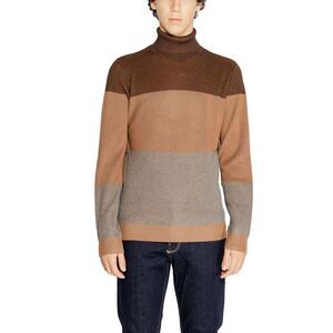 Hamaki-Ho Brown Viscose Men's Turtleneck